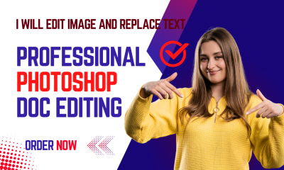 Photoshop DOC Editing, Text Replacement, Image Editing & Logo Fixes