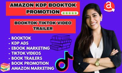 I will promote viral Amazon KDP ebook on TikTok BookTok video trailer ebook marketing