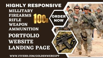 Design Military Landing Page for EMS, Firearms, Weapons, Rifles, Guns, and Ammunition Website