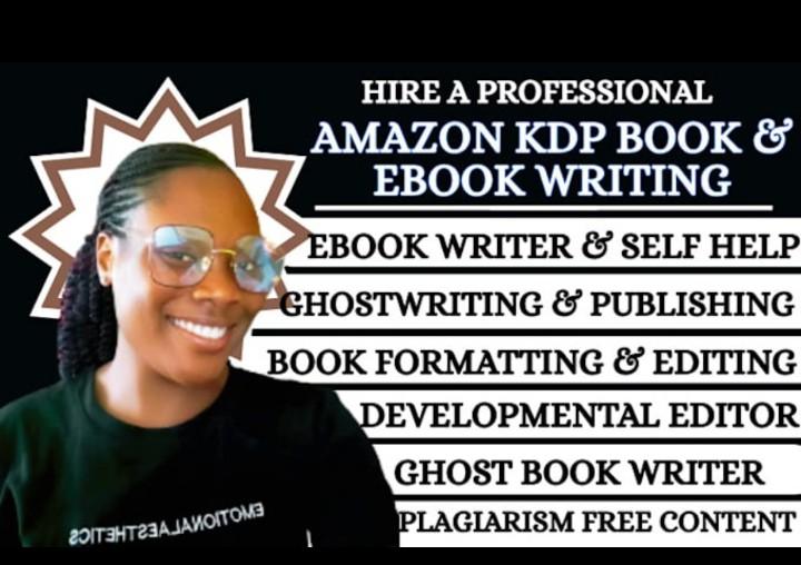 I will be ebook writer non fiction ghostwriter book editing amazon kdp book publishing