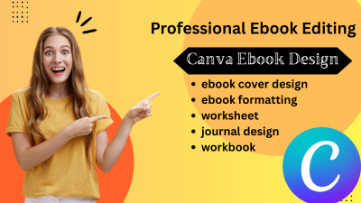 I will do Canva workbook design, Canva ebook design, Canva book layout design, lead magnet