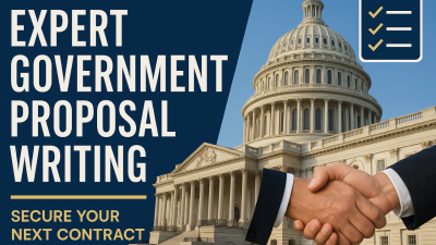 I will do bid proposal, research government contract, RFI, RFQ, RFP, grant proposal