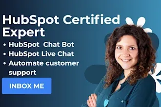 I will build HubSpot chatbots, HubSpot live chat, HubSpot customer support automation