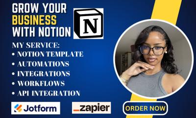I will create a custom Notion template and redesign