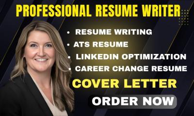 I will write and optimize your professional resume, cover letter, and LinkedIn