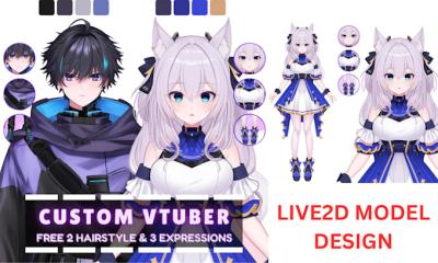 Do Live2D VTuber Model PNGTuber 3D VTuber Model Anime VTuber for VTube Studio