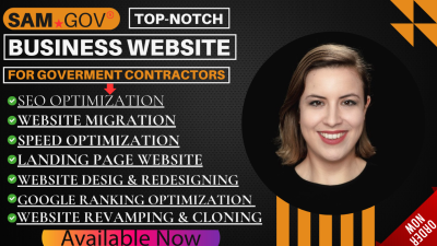 I will design government contract website capability or redesign business website