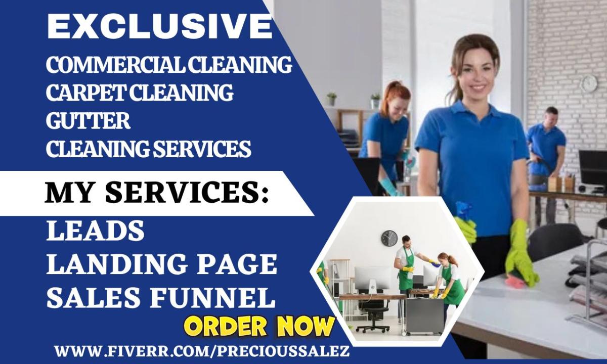 Generate Commercial Cleaning Lead for Home Office Gutter Tile Carpet Cleaning Leads