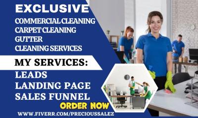 Generate Commercial Cleaning Lead for Home Office Gutter Tile Carpet Cleaning Leads