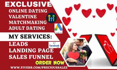 Generate Online Dating Valentine Landing Page & Matchmaking Love Leads