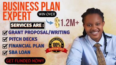 I Will Prepare Investor Ready Business Plan, Pitch Deck, and Financial Plan