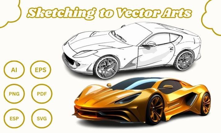 I Will Convert Any Image to Vector Art Illustration Line Art