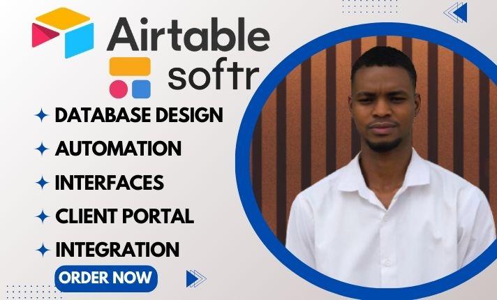I will setup Airtable database, Softr web apps, and Airtable automation