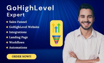 I will gohighlevel website gohighlevel sales funnel CRM automation