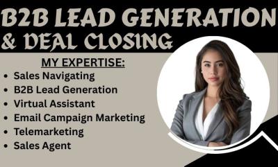I will sales deal closer virtual assistant sales agent lead generation telemarketing