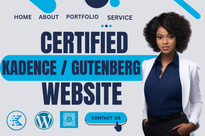 I will design website with Kadence Block, Gutenberg Blocks, and Kadence Pro