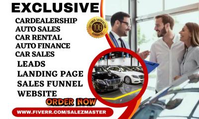 Generate Auto Dealership Leads, Car Sales, Auto Finance & Car Rental Landing Pages