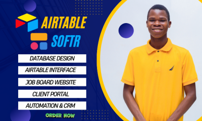 I will set up Airtable database, automations, client portal, interface, and Softr web apps