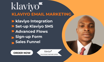 I will set up Klaviyo email marketing, Klaviyo flows, and Klaviyo campaigns