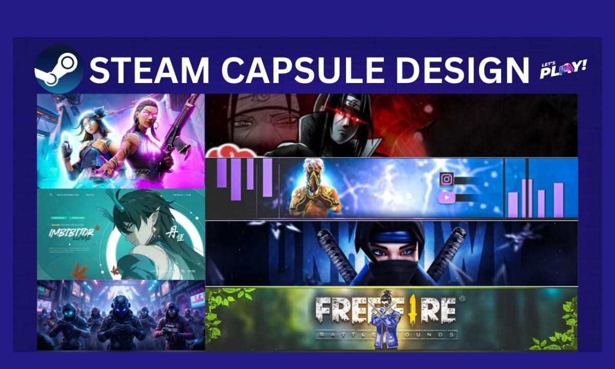 I will design Steam game capsule art design for game Steam capsule marketing banner