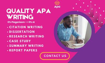 I will do case study analysis, research summary writing, APA MLA paper, report paper