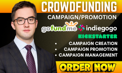 I will promote and skyrocket your Kickstarter, Indiegogo, or GoFundMe campaign to success