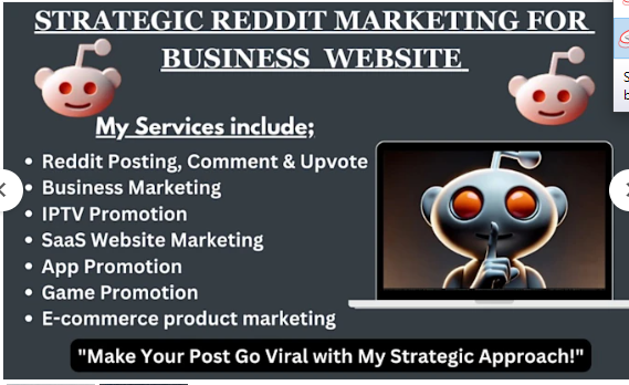 I will do Reddit post management for ecommerce business, IPTV website, crypto, AI app