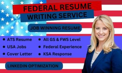 I will write USAJOBS Federal Resume ATS Federal Resume Executive Government Resume