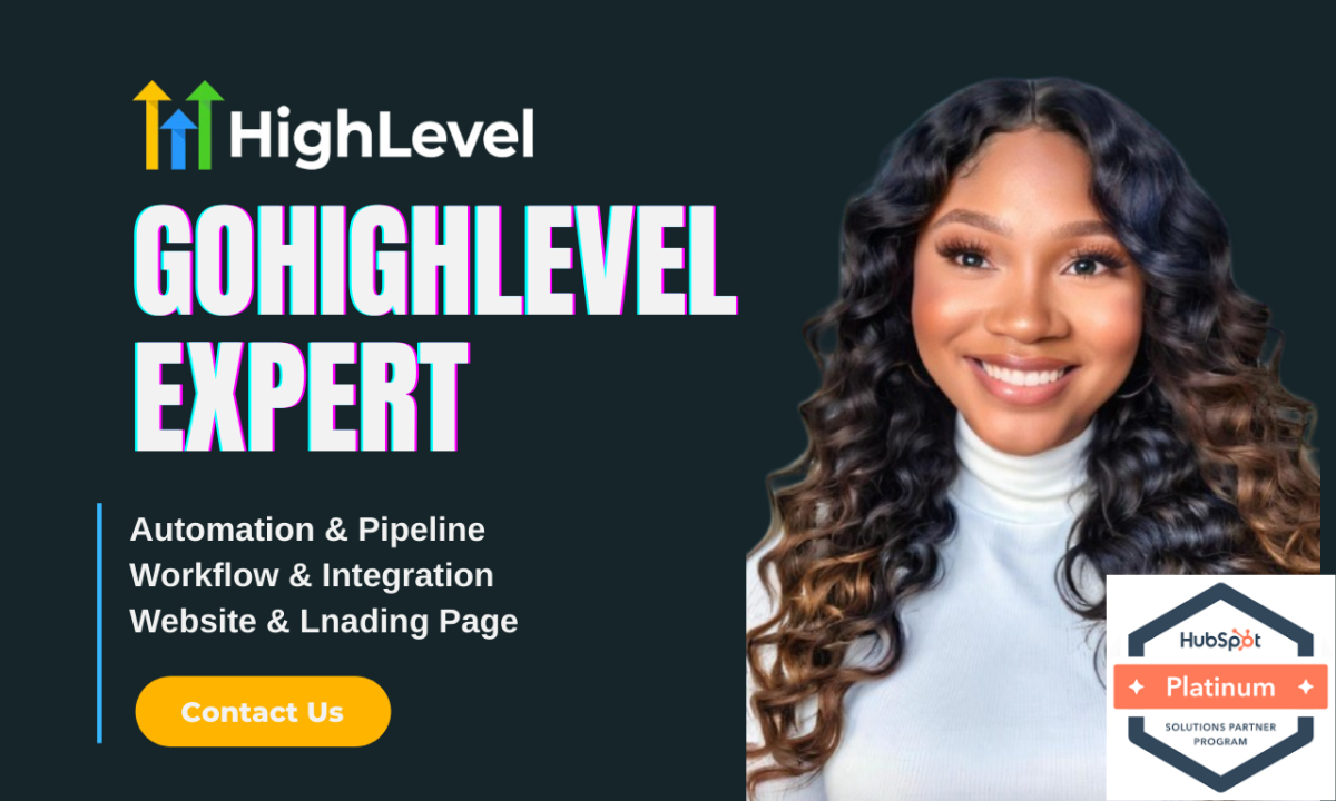 I will build gohighlevel funnel, hubspot crm automation, gohighlevel website expert