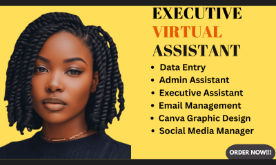 I will be your social media manager, Canva graphic designer, personal virtual assistant