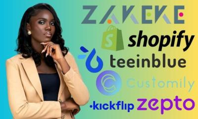 Set Up Zakeke, Customily, Teeinblue, Kickflip 2D & 3D Product POD Personalization