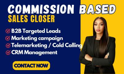 I will commission based sales closer high ticket closer B2B leads appointment setter