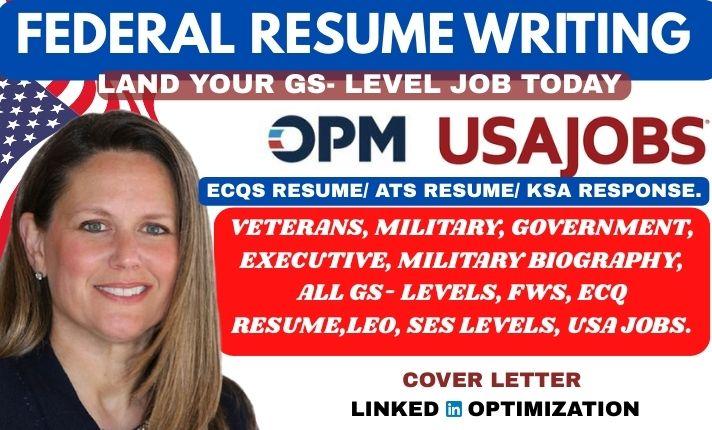 I will write federal resume USAJOBS resume executive resume software engineering resume
