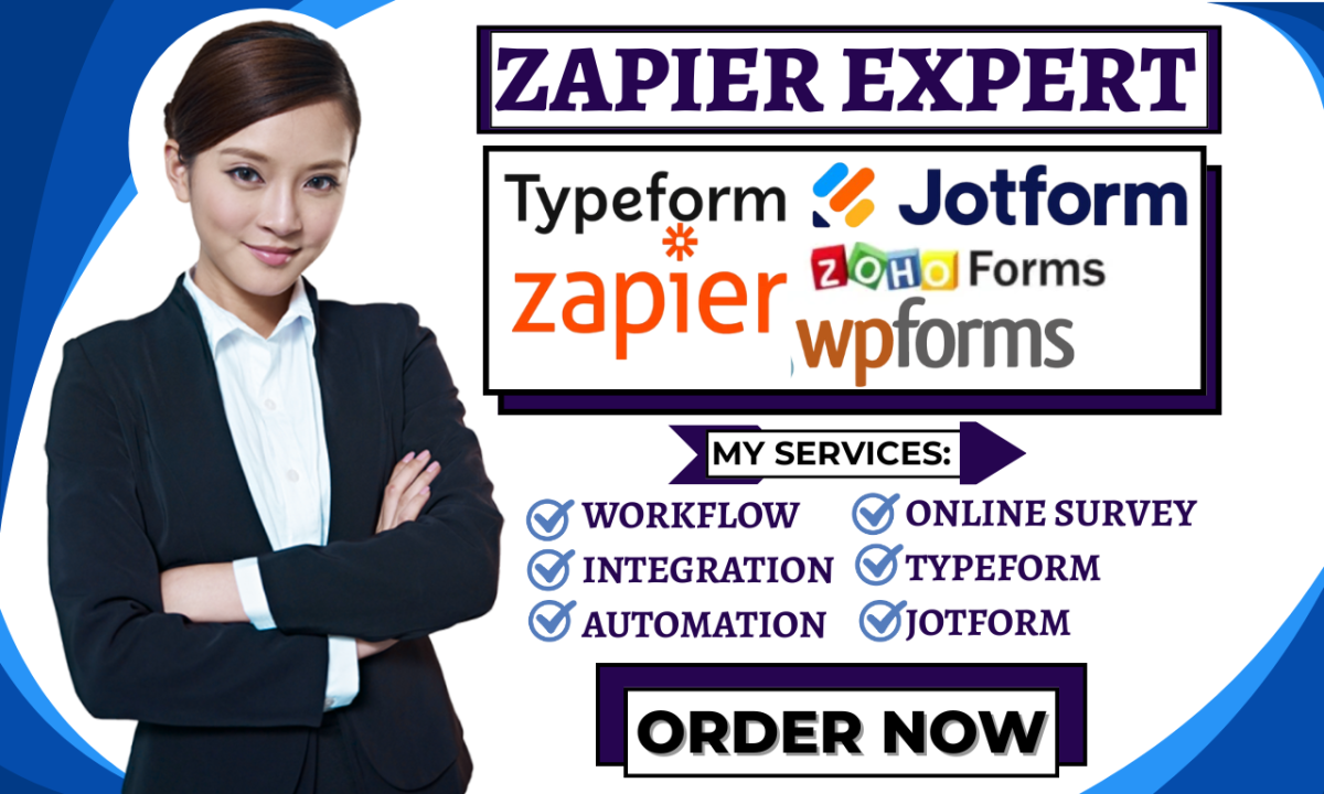 I will create WP forms, Zoho Form, Typeform, Online Survey, JotForm, Zapier Integration
