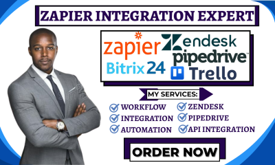 I will Bitrix24 Zendesk Trello Pipedrive Zoho CRM Zapier API Integration