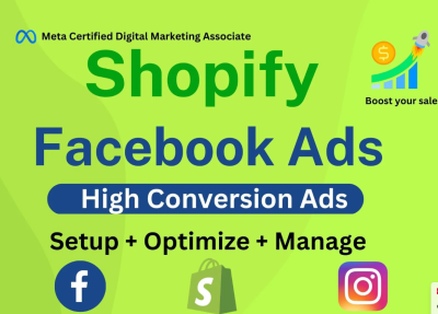 I will do Shopify Facebook Ads as a FB Marketing Expert