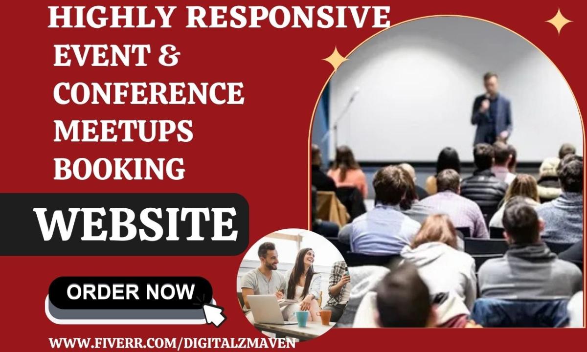Build Event Conference Website, Meeting Booking & Meetups Event Management Website