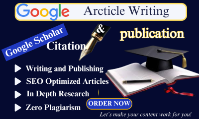 I Will Write and Publish Research Articles in Google Scholar Indexed Journal Citations