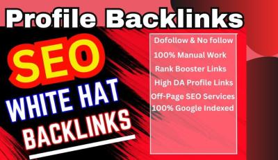 I Will Do 200 High Authority Permanent SEO Profile Backlinks