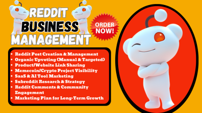 I will reddit post upvote for app website ai saas product link crypto link manage