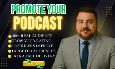 I will promote your podcast and increase real downloads and subscribers