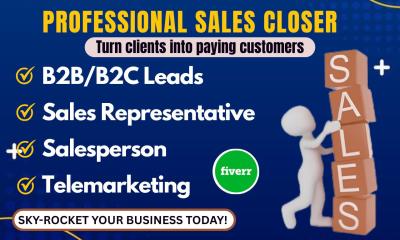 I Will Be Your Expert Sales Closer and Appointment Setter for High Ticket Offers