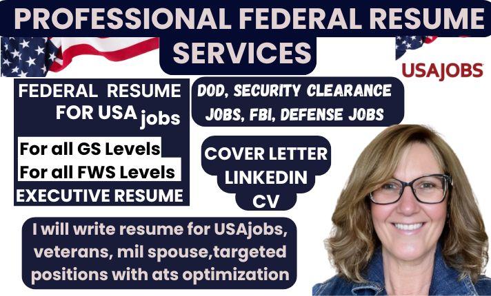 I will write a federal resume writing, executive resume, CV, ATS engineering resume