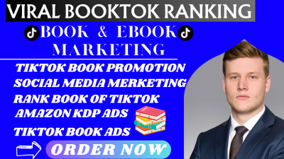 I will trend and rank book on TikTok BookTok BookRank KDP Ads TikTok Ebook Marketing