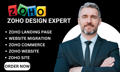 I will Zoho Website Setup, Zoho Site, Zoho Books, and Zoho Form