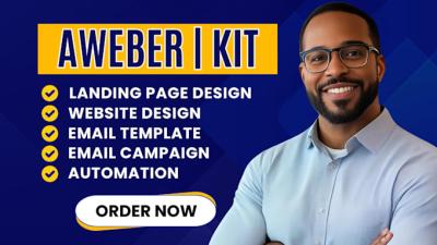 I Will Create AWeber Landing Page, ConvertKit Email Template, & Kit Campaign Automation