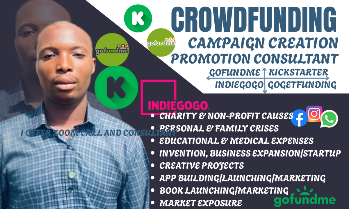I will do crowdfunding campaign creation, crowdfunding promotion, GoFundMe promotion