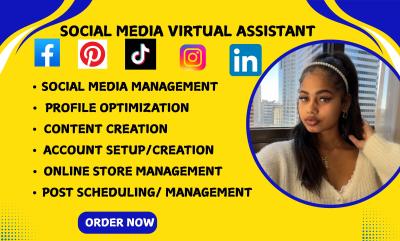 I Will Be Social Media Manager, Administrative Assistant, Personal & Executive Assistant