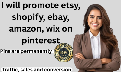 Promote Etsy, Shopify, Amazon, Wix or eBay Store on Pinterest