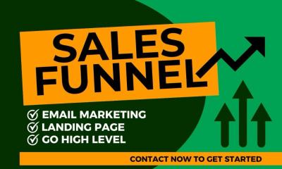 I will build high converting sales funnels with GoHighLevel and ClickFunnels landing pages